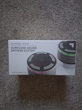 Sharper Image Surround Sound Shower System Blue Tooth (Set of 2)  Open Box
